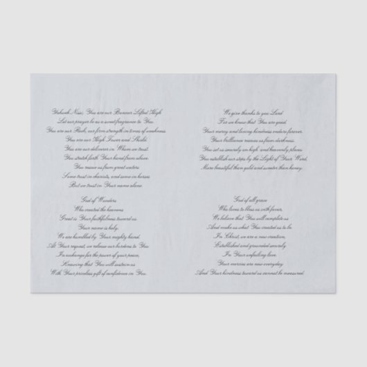 Christelijk Prayer Decoupage Tissue Paper Tissuepapier (Voorkant)