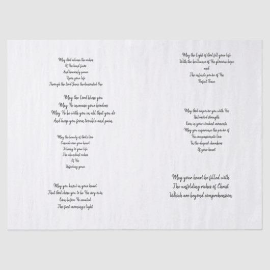 Christelijk Prayer-decoupage Tissuepapier (Voorkant)