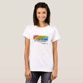 Christelijk Rainbow Pride T-shirt met bijbelvers (Voorkant volledig)