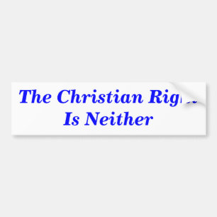 Christelijk rechts is geen Bumpersticker