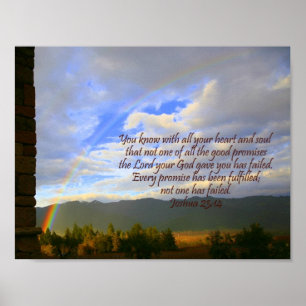 Christelijk regenboogPoster met bijbelverse bijbel Poster