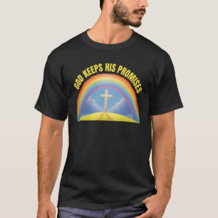 Christelijk religieus geloof regenbooggod houdt zi t-shirt