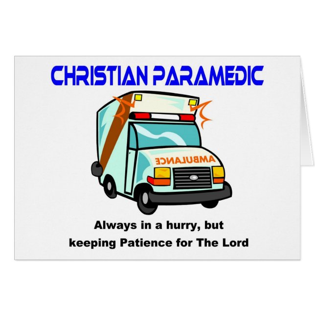 Christelijk religieus geschenk van Paramedic (Voorkant Horizontaal)