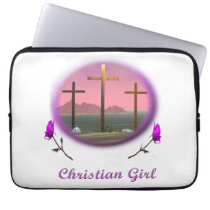 Christelijk, religieus, kunst, "digitale kunst", i laptop sleeve