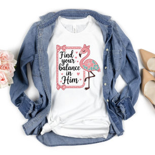 Christelijk Religieus Vind Evenwicht in Hem Flamin T-shirt
