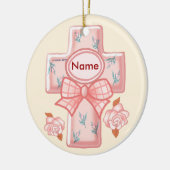 Christelijk Roze Bow Cross Ornament (Links)