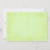 Christelijk Roze Kruis op Groene Huwelijksuitnodig Kaart (Achterkant)