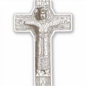 Christelijk Rubriekskruis Sticker (Voorkant)