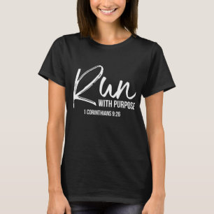 Christelijk runner Gift Running Gear run with Purp T-shirt