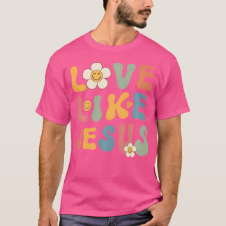 Christelijk S voor meisjes Groovy Love Like Jesus T-shirt