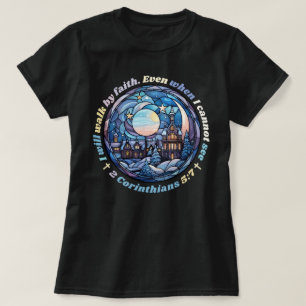 Christelijk Shirt, Ik zal wandelen door het geloof T-shirt