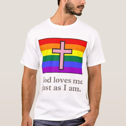 Christelijk shirt van de Gay-vlag (Voorkant)