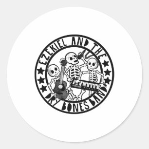Christelijk skelet Ezekiel en Dry Bone Band Bijbel Ronde Sticker