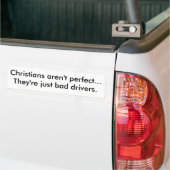 Christelijk = Slecht stuurprogramma Bumpersticker (Op Truck)