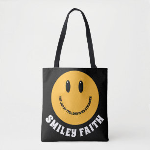 Christelijk Smiley Gezicht Smiley Geloven Vreugde Draagtas