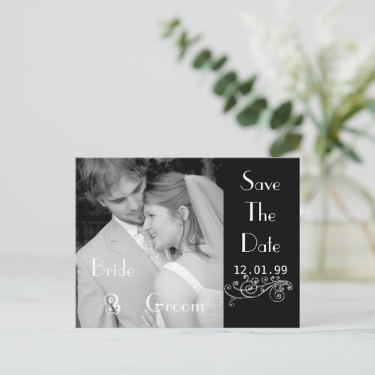 Christelijk sparen de Datum met Uw Foto's Aankondigingskaart (Staand voorkant)