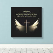 Christelijk Spirit en Cross Custom Bijbel Verse Canvas Afdruk (Insitu (Houten vloer))