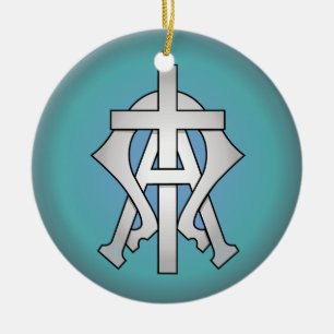 Christelijk symbool keramisch ornament