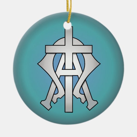 Christelijk symbool keramisch ornament (Voorkant)