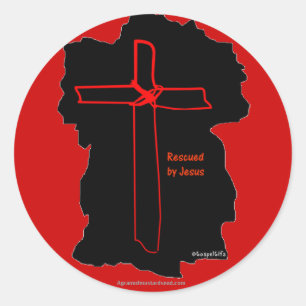 Christelijk symbool ronde sticker
