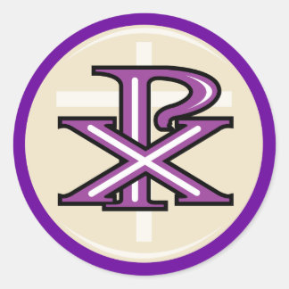 Christelijk symbool ronde sticker