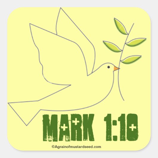 Christelijk symbool vierkante sticker (Voorkant)