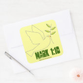 Christelijk symbool vierkante sticker (Envelop)