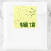 Christelijk symbool vierkante sticker (Tas)