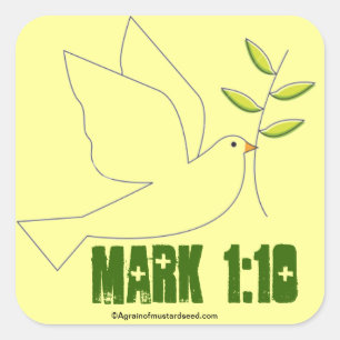 Christelijk symbool vierkante sticker