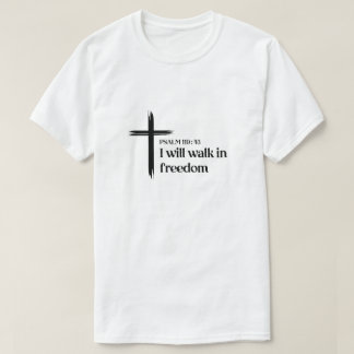 Christelijk T-shirt Heren Psalm 119:45
