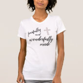 Christelijk T-shirt met fijne en wonderbaarlijke v (Voorkant)