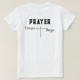 Christelijk T-shirt verandert dingen met het kruis