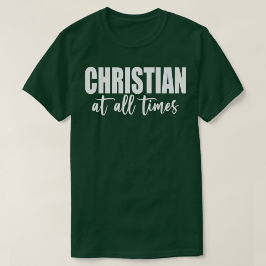 Christelijk te allen tijde wit t-shirt (Design voorkant)