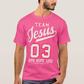 Christelijk - Team Jesus 03 Faith Hope Love T-shirt