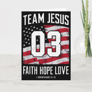 Christelijk - Team Jezus 03 Geloof Hoop Liefde Kaart
