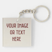 Christelijk terugbetaald rood kruis- en tekstontwe sleutelhanger (Achterkant)