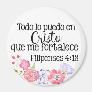 Christelijk Todo Lo Puedo Cristo Filippentes 4:13 Magneet