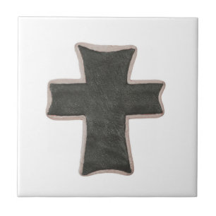 Christelijk Trivet Cross afbeelding lederen kunst  Tegeltje