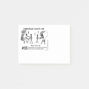 Christelijk veiligheidstip #15 : Matt 5:13,16 Post-it® Notes