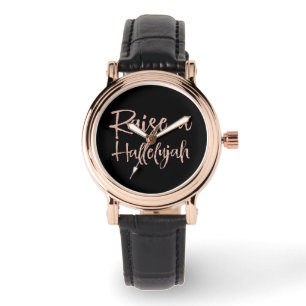 Christelijk Verhoog een Hallelujah Quote Horloge