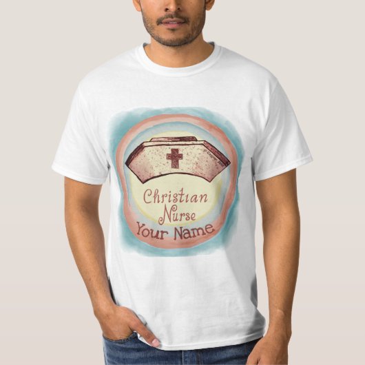 Christelijk verpleegkundig pet t-shirt (Voorkant)