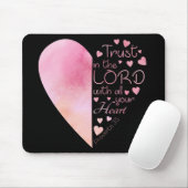 Christelijk vertrouwen van het hart van de vrouw i muismat (Met muis)