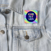Christelijk Vierkante Button 5,1 Cm (In situ)