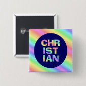 Christelijk Vierkante Button 5,1 Cm (Voorkant /achterkant)