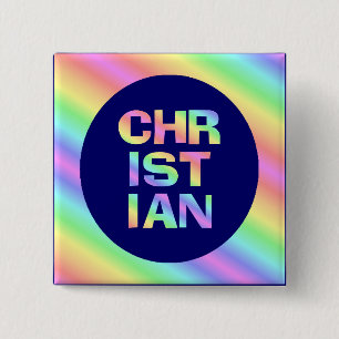 Christelijk Vierkante Button 5,1 Cm
