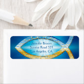 Christelijk visadreslabel etiket (Insitu)