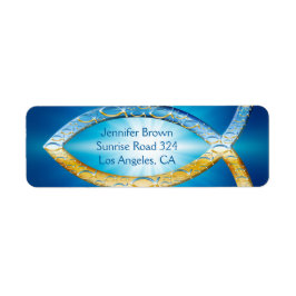 Christelijk visadreslabel etiket