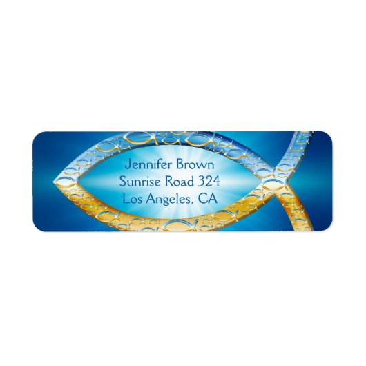 Christelijk visadreslabel etiket (Voorkant)