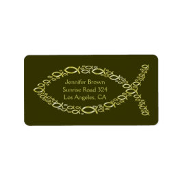 Christelijk visadreslabel etiket