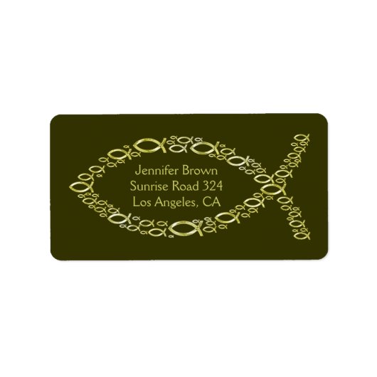 Christelijk visadreslabel etiket (Voorkant)